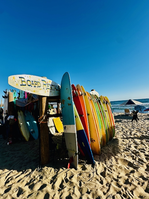 Surfing at Playa Los Cerritos